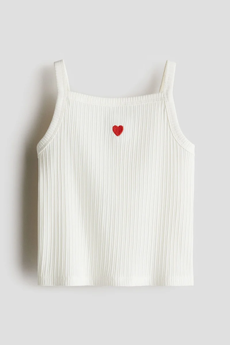 H&M Embroidery-detail strappy top